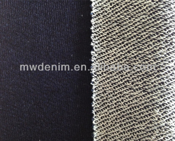 indigo fleece fabric 100% cotton knitted fabric stores wholesale