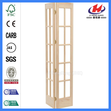 JHK- Wood Framed Glass Panel Doors Folding