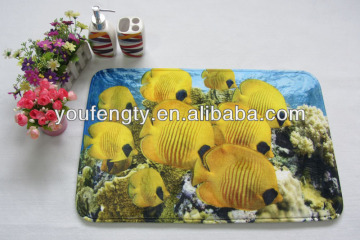 Fish shape bath mat