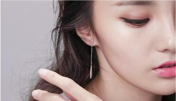 New designs simple fashion sliver model jewelry earrings