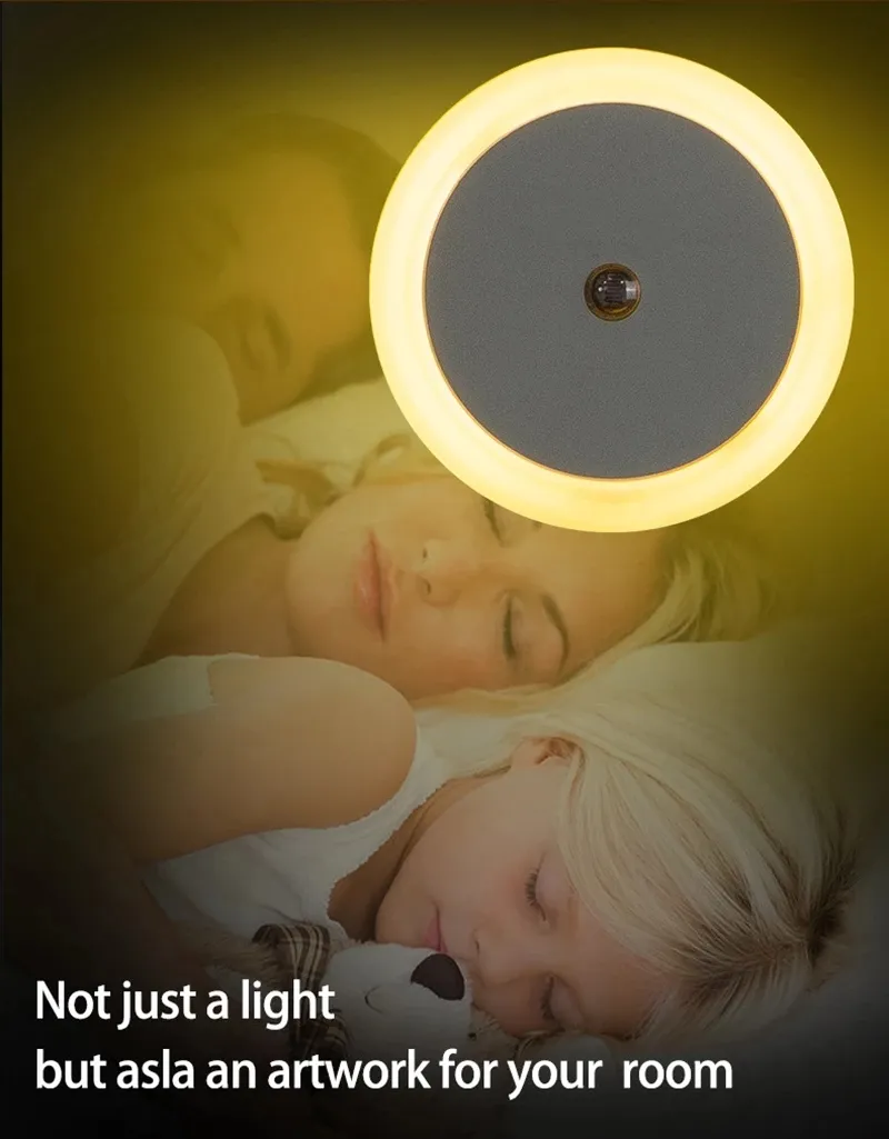 Soft Glow Mini LED Night Light with Smart Sensor for Kids′ Rooms