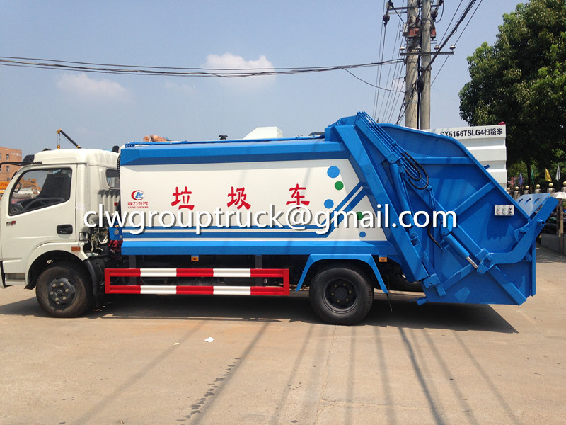 دونغفنغ 6-8CBM القمامة المطحنة شاحنة للبيع