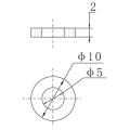 Transducteur de nettoyage dentaire anneaux pzt od10xid5x2mm