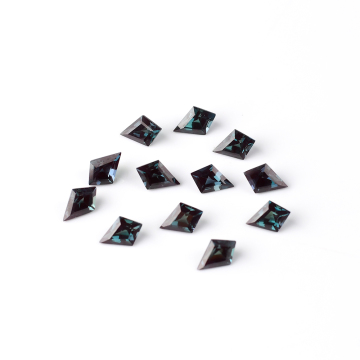 Lab-Created Alexandrite with color change Kite shape