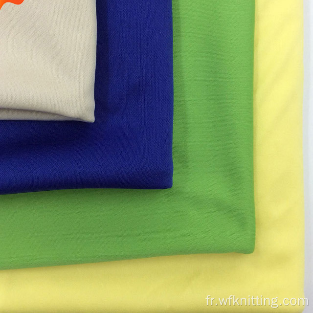Tissu Jersey Double Interlock en tricot teint en polyester