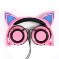 Wired Kids Cat ear Headphones with LED Glowing
