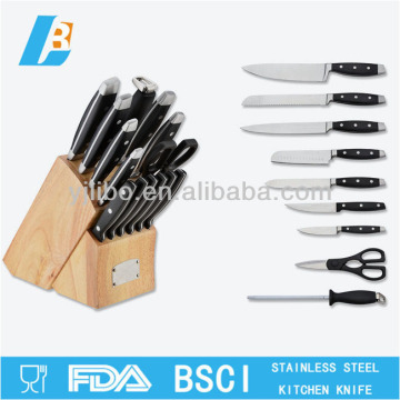 Stainless steel kitchen knife set block knife set