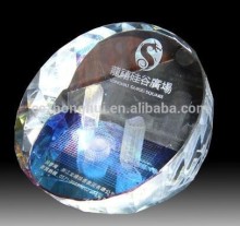 2016 Engraved fancy crystal paperweight for souvenir