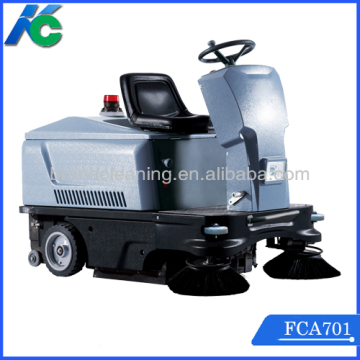 Dual brushes ride-on floor sweeper
