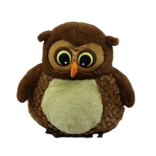Wholesale Soft Brown Fat Owl Stuffed Pillow Plush Toy