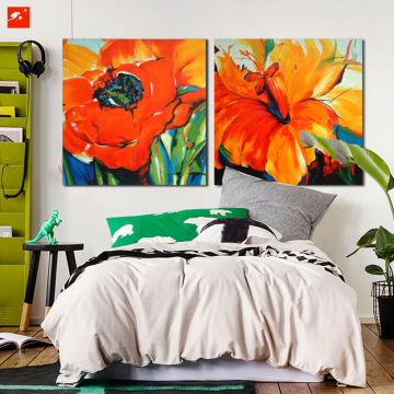 Orange Flower Canvas Print for Decor