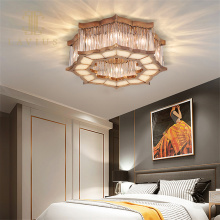 Elegant Flower Shape Crystal Living Room Celing Lamp