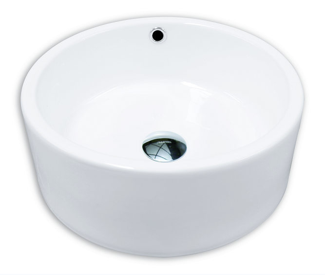 Ceramic Top Counter Wash Sinks In Bathroom