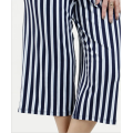 Pantaloni a gamba larga con stampa a righe casual da donna