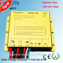 mppt solar controller in built led driver 100w dimmer solar charge controller