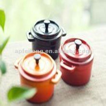 enamel coated cast iron mini casserole pots