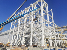 Industrial steel platform for machinery