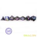 Bescon Starry Night Dice Set Series, 7pcs Juego de dados poliédrico RPG Vía Láctea, Juego de caja de lata