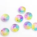 Round Star Glitter Resin Buttons Sewing DIY Scrapbooking Decals for Kids Crafts Accessories 100pcs