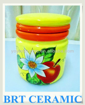 ceramic jars with lids