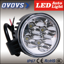 OVOVS cheap auto round 12w high beams 4x4 leds lights for tractor