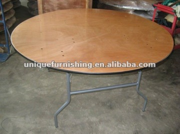 plywood round folding banquet table