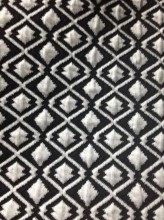 Black white diamond shape air layer jacquard fabric
