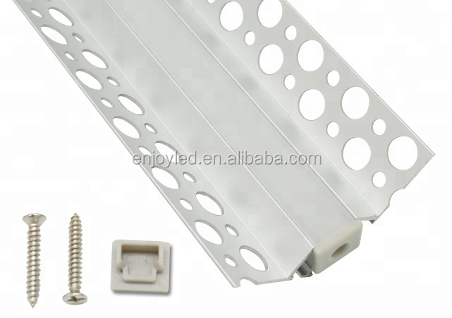 Alu profile led Trimless recessed Aluminum extrusion Profile in Gypsum Plaster Ceiling for LED strip light