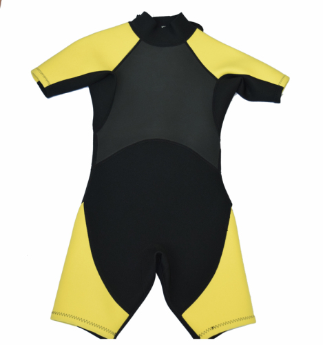 2mm neoprene printing back zip kids shorty wetsuit