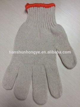 High Quality Nature White Cotton Kintted Gloves