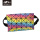 Geometric gradient color waist bag for women