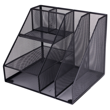 High-Quality Deli 79075 Metal File Shelf Desktop File Box Shelf Data Shelf File Basket
