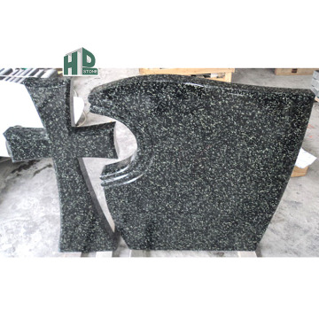 European-Designed Poland Absolute Black Granite Tombstone for Cemetery Memorials