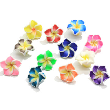 100pcs / παρτίδες 15mm Polymer Clay Plumeria Frangipani Flowers Beads For Diy Hawaiian Earrings Κολιέ Διακοπές Κοσμήματα