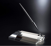 Crystal Desktop Pen Namecard Holder