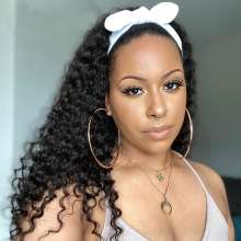 Headband wigs and all textures headband synthetic wig human hair wigs