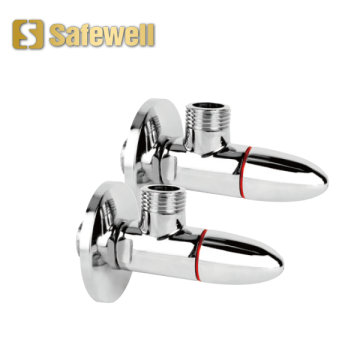 Angle stop valve for the shut-off characteristics