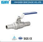 SS304 BSP Hose nipple fluids control stainless steel ball valve