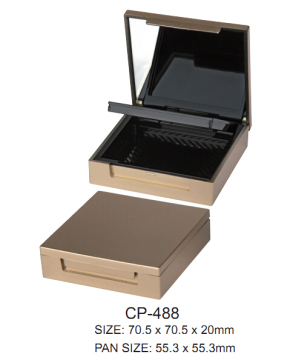 Square Cosmetic Powder Case with Mirror