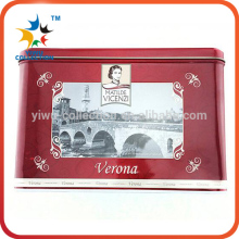 Factory price custom small rectangle slide top metal tin box