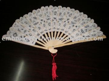 Embroidered handwork fan for promotion