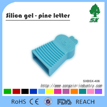 Candy Colors Rabbit Design Mini PVC Handheld Washboard