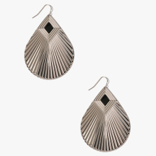 Fanshaped shell grey drop earring fashion earring