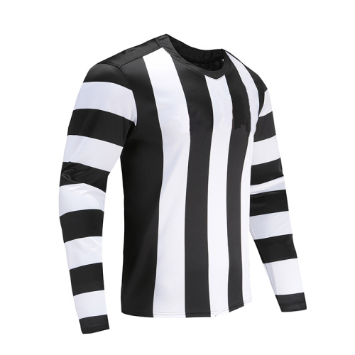 Moletom masculino vestido de futebol seco e preto branco