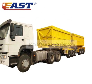 80-100 Ton Side Semi-Tipper Trailer: Tilt Slide Double Dump Trailer