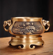 Classic Lotus Vintage Incense, Bakhoor, and Incense Burner - Brass Stove Collection