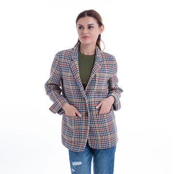 New styles colored checked suit jacket