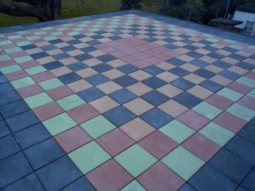 rubber tactile tiles/ municipal rubber track pads for pavers