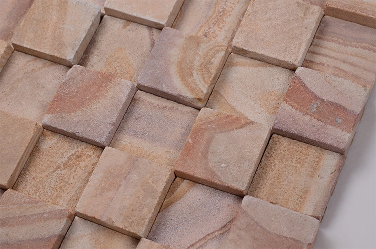 Latvia Villa Courtyard Wall Decorative Sandstone Mosaic Tile