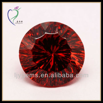 Brilliant Round Garnet Red Loose Cubic Zirconia Stone